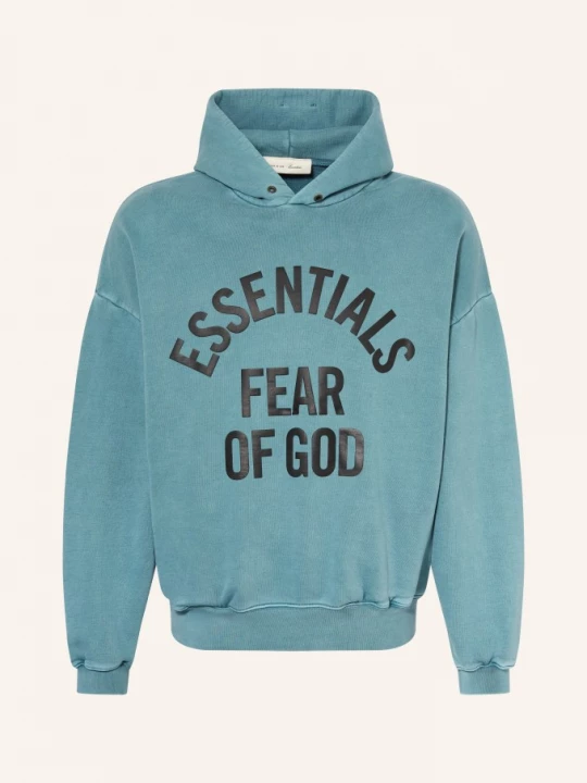 Obrázek produktu Essentials - Fear Of God Mikina S Kapucí V Oversized Střihu petrolejová