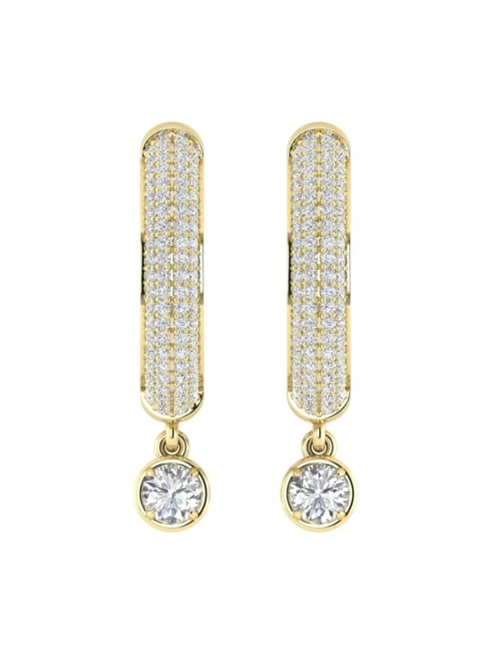 Obrázek produktu ETHISHER DIAMANTEN Náušnice 'Ohrringe aus 375 Gelbgold mit Lab Grown Diamant' zlatě žlutá
