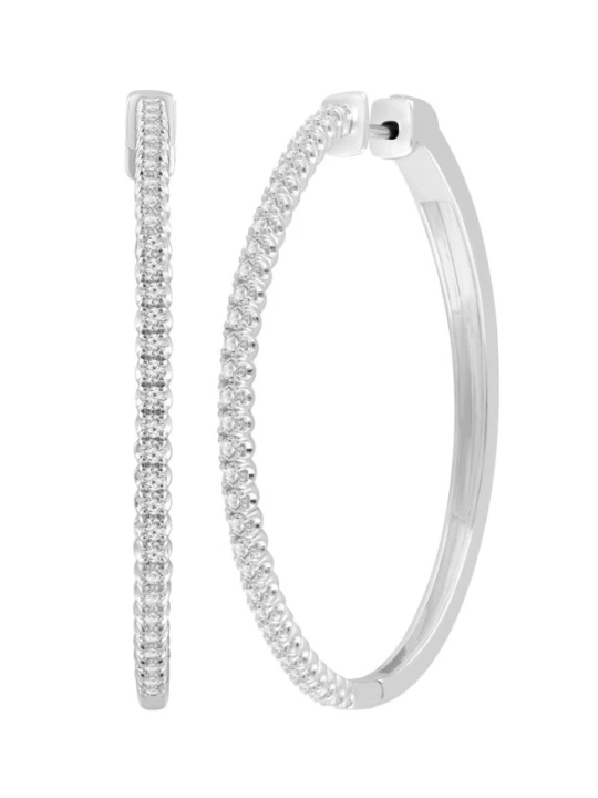 Obrázek produktu ETHISHER DIAMANTEN Náušnice 'Ohrringe aus 375 Weißgold mit Lab Grown Diamant' stříbrná