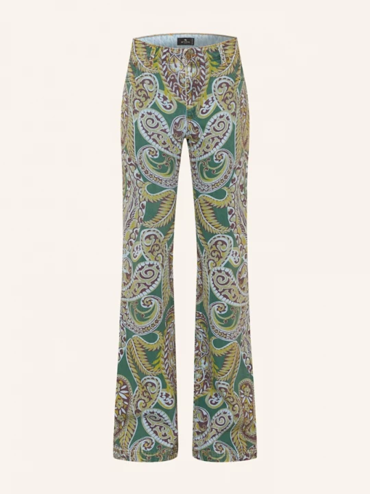 Obrázek produktu Etro Flared Leg Džíny x0890 print on green base