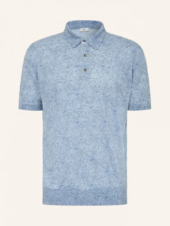 Obrázek produktu Etro Pletené Polo Tričko Regular Fit Z Lnu tmavě modrá