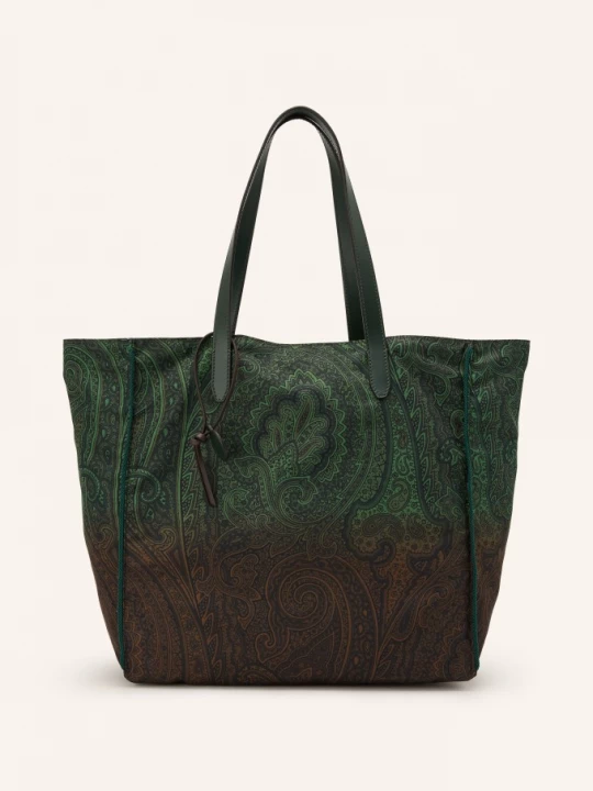 Obrázek produktu Etro Shopper zelená / hnědá / tmavě zelená