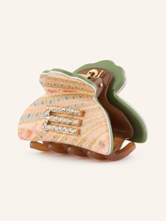 Obrázek produktu Etro Sponka Do Vlasů S Ozdobnými Kamínky olivová / hnědá / béžová