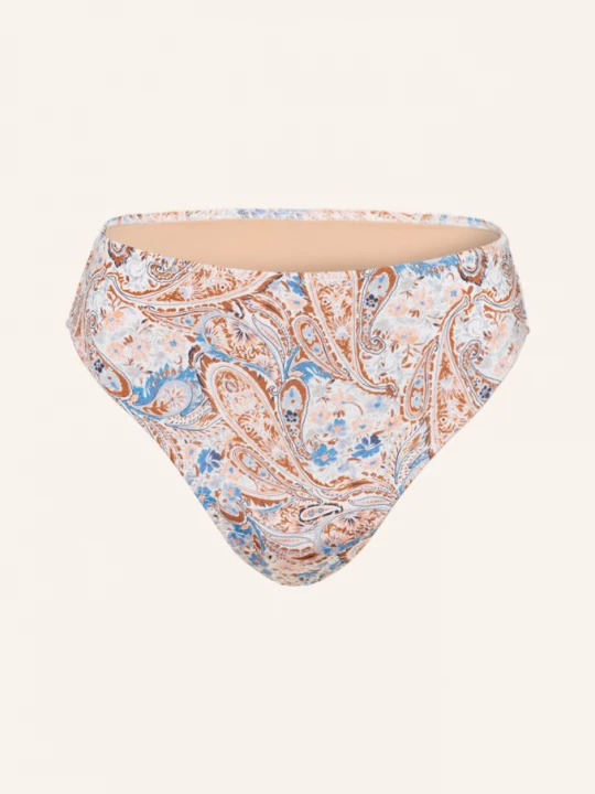 Obrázek produktu Evarae High Waist Bikinové Kalhotky Iza tmavě modrá / hnědá / bílá