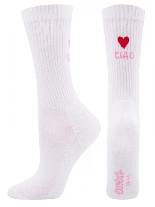 Obrázek produktu EWERS Ponožky 'Ciao Amore' fuchsiová / bílá