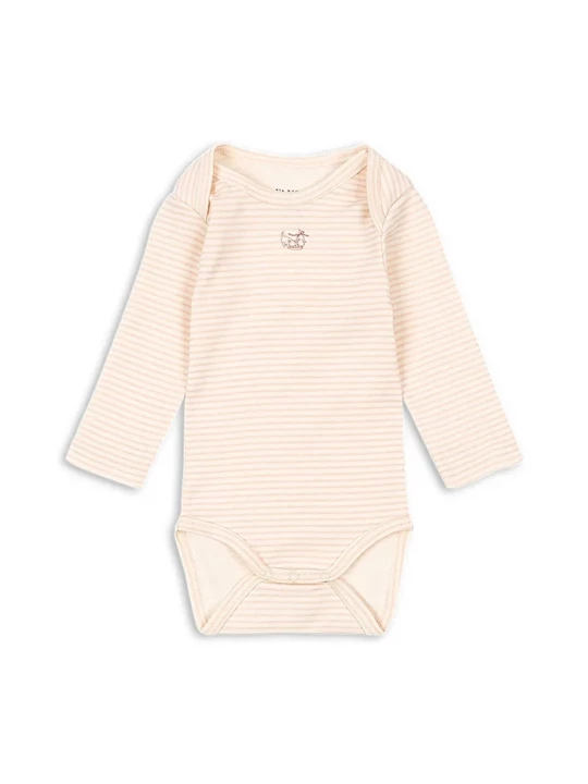 Obrázek produktu Fanga Fontana Bavlněné kojenecké body Fanga Fontana FIO STRIPE LS BODY OCS béžová