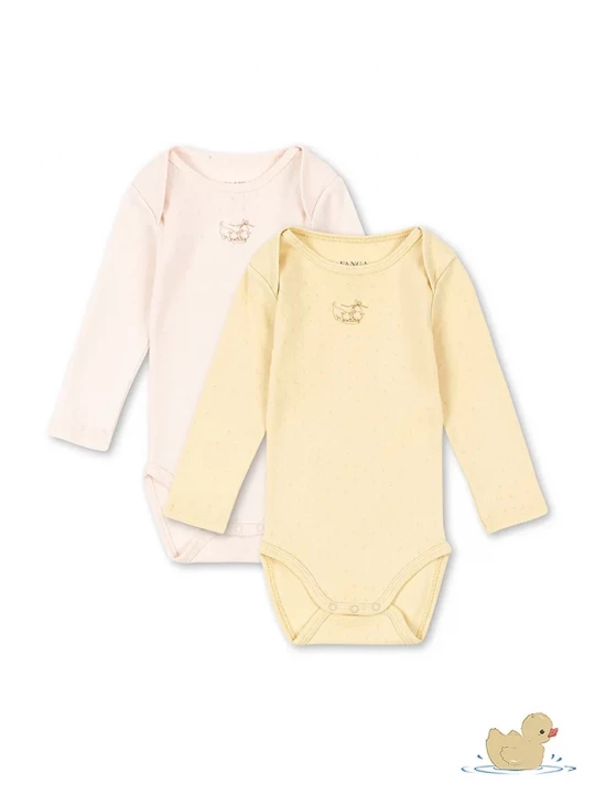 Obrázek produktu Fanga Fontana body kojenecké bavlněné PERLA 2 PACK LS BODY OCS 2-pack žlutá
