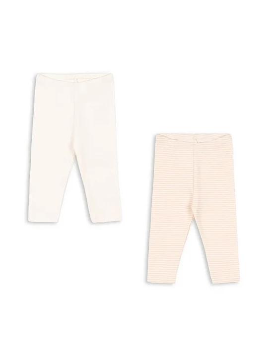 Obrázek produktu Fanga Fontana Dětské bavlněné legíny Fanga Fontana FIO STRIPE 2 PACK PANTS OCS 2-pack béžová
