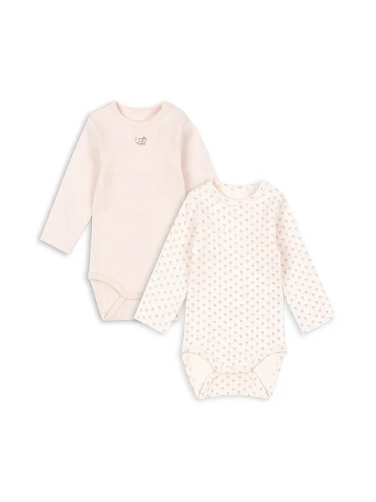 Obrázek produktu Fanga Fontana Kojenecké body Fanga Fontana BELLO 2 PACK LS BODY OCS růžová