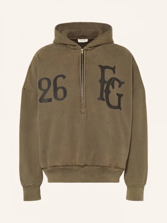 Obrázek produktu Fear Of God Oversized Mikina S Kapucí khaki / černá