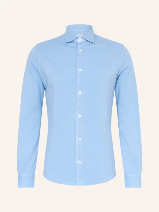 Obrázek produktu Fedeli Košile S Piké Vzorem Stelve Slim Fit tmavě modrá
