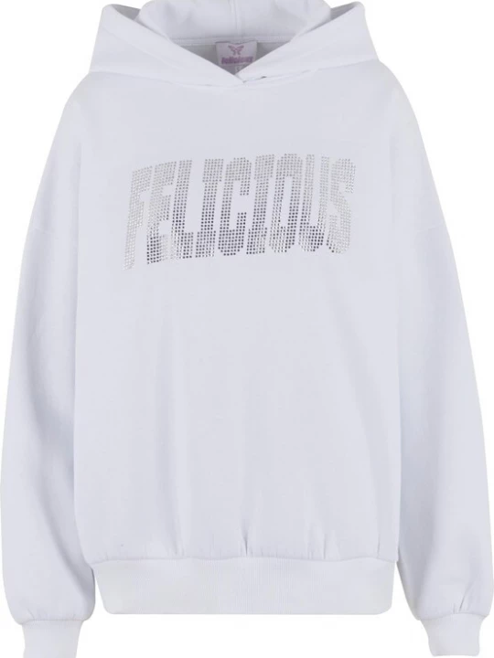 Obrázek produktu Felicious Mikina 'Rhinestones'  stříbrná / bílá