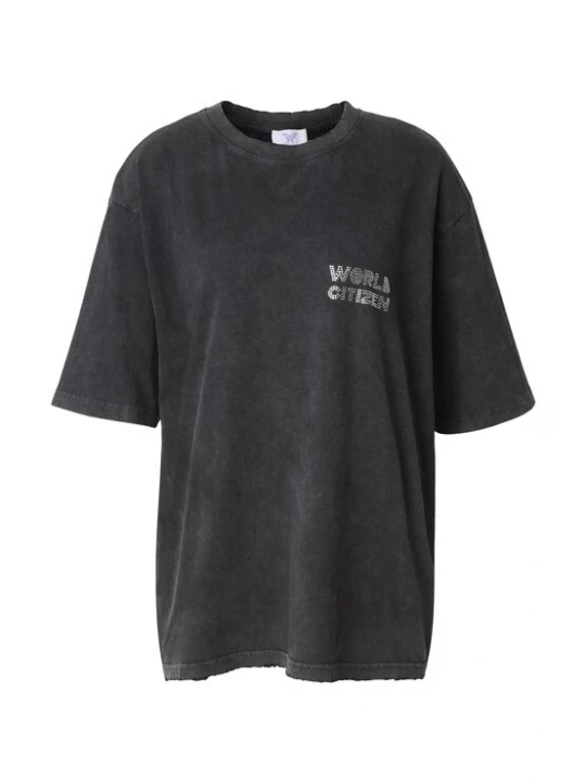 Obrázek produktu Felicious Oversized tričko černá / stříbrná
