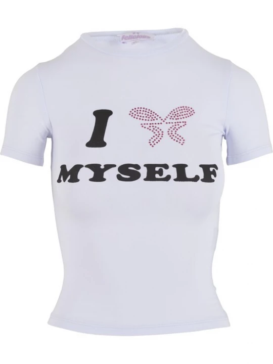 Obrázek produktu Felicious Tričko 'Love Yourself' eosin / černá / offwhite