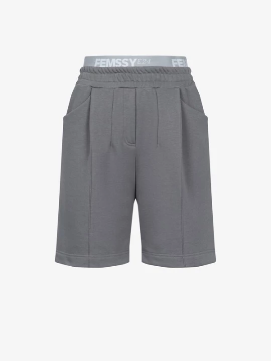 Obrázek produktu FEMSSY Kalhoty 'CREASE SWEATHORTS GREY' šedá