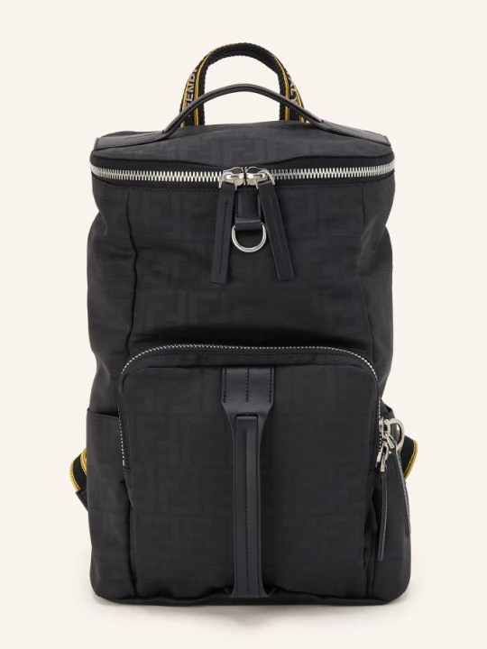 Obrázek produktu Fendi Batoh Tourist černá / stříbrná / žlutá