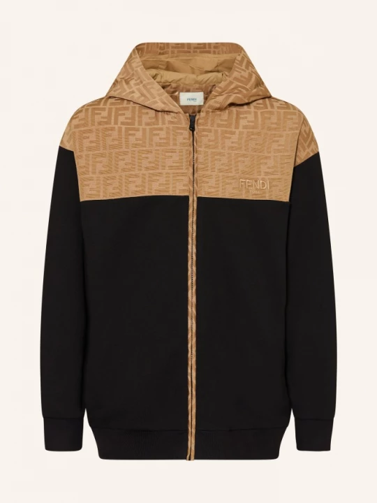 Obrázek produktu Fendi Mikina Z Kombinace Materiálů černá / velbloudí