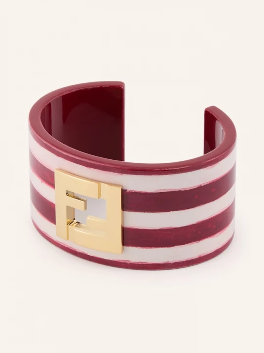 Obrázek produktu Fendi Náramek Forever Fendi tmavě červená / zlatá / krémová