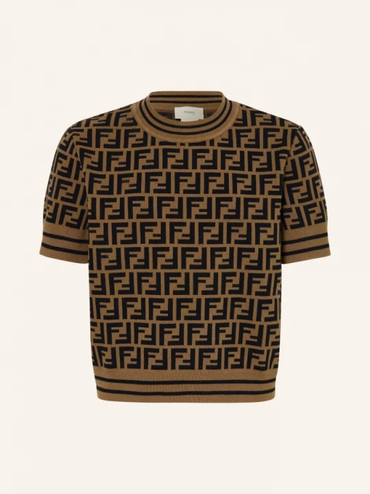Obrázek produktu Fendi Pletené Tričko hnědá / černá
