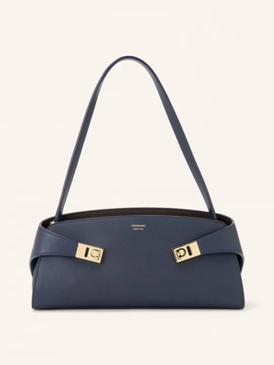 Obrázek produktu Ferragamo Kabelka Přes Rameno Hug East West tmavě modrá / zlatá