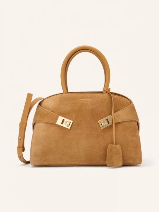Obrázek produktu Ferragamo Kabelka Přes Rameno Hug světle hnědá / zlatá