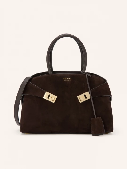 Obrázek produktu Ferragamo Kabelka Přes Rameno Hug tmavě hnědá / zlatá