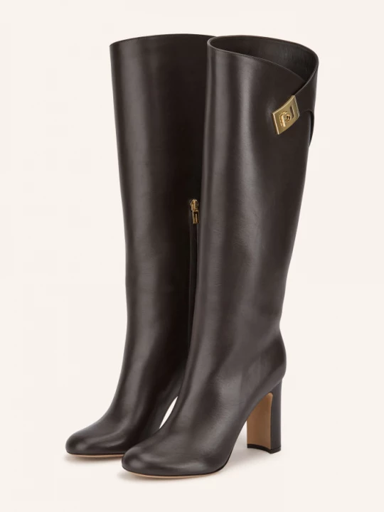 Obrázek produktu Ferragamo Kozačky Enni tmavě hnědá