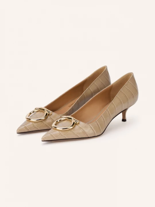 Obrázek produktu Ferragamo Lodičky Lara béžová / zlatá