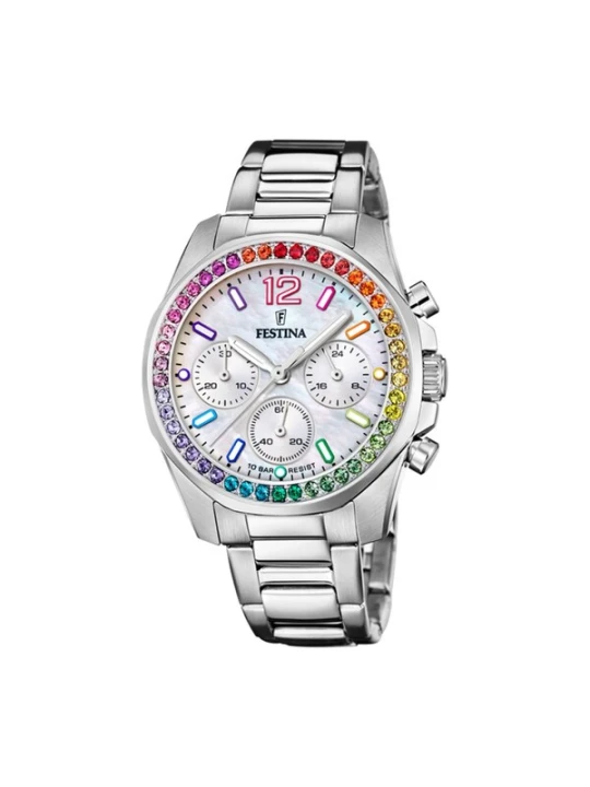 Obrázek produktu FESTINA Analogové hodinky 'Chronograph Boyfriend' krémová