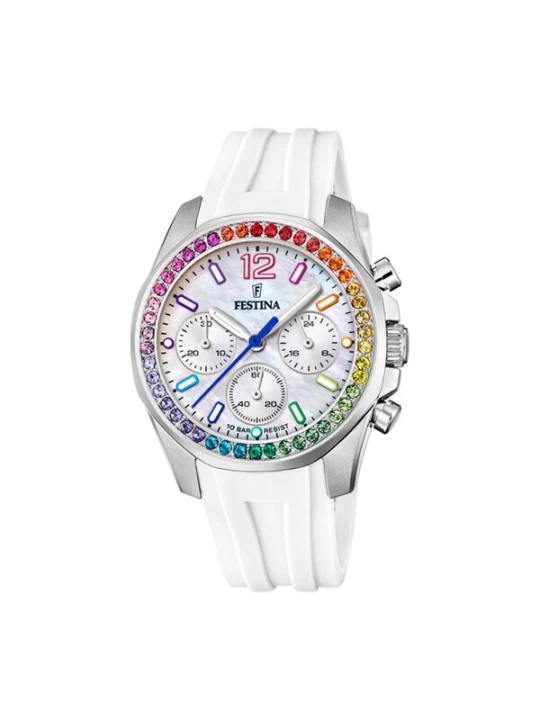Obrázek produktu FESTINA Analogové hodinky 'Chronograph Boyfriend' krémová