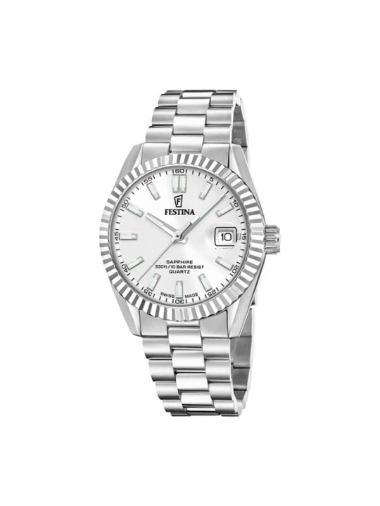 Obrázek produktu FESTINA Analogové hodinky 'Date watch Classic Steel Swiss Made' stříbrná