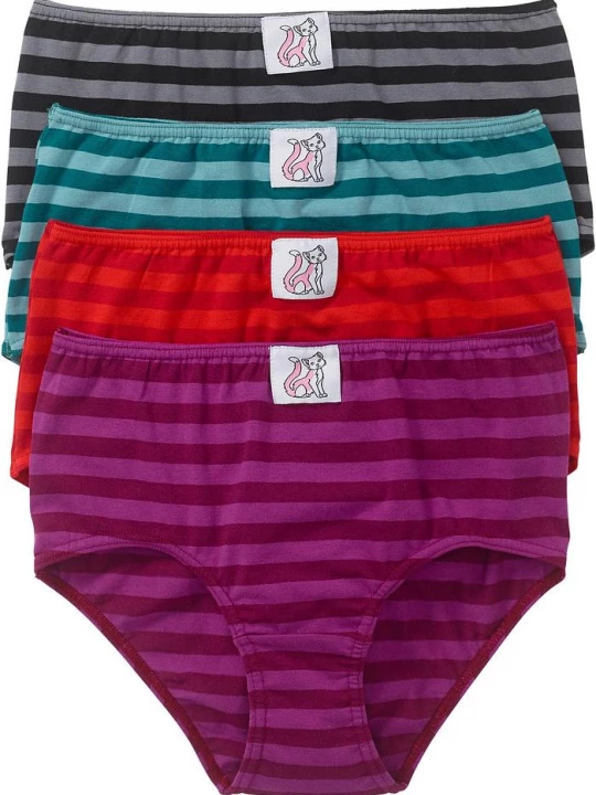 Obrázek produktu Figi maxi z miękką bawełną (4 pary) BonPrix czerwony