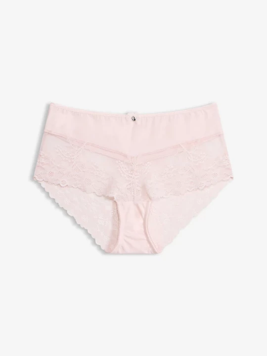 Obrázek produktu Figi panty z delikatną koronką BonPrix różowy