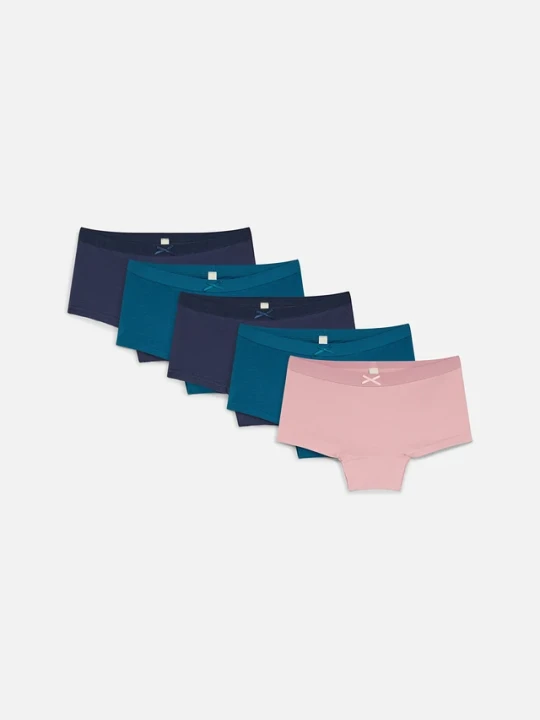 Obrázek produktu Figi panty z miękką bawełną (5 par) BonPrix różowy