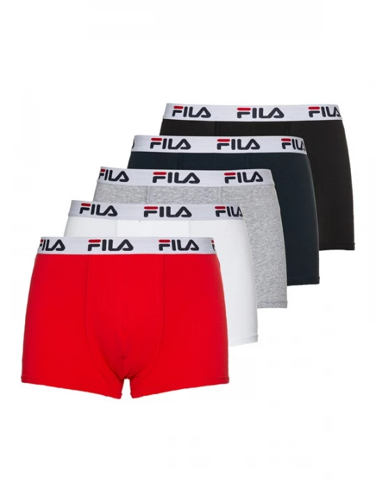 Obrázek produktu FILA Boxerky šedý melír / červená / černá / bílá