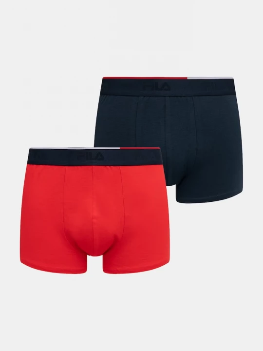 Obrázek produktu Fila přiléhavé boxerky pánské bavlněné elastanem 2-pack červená