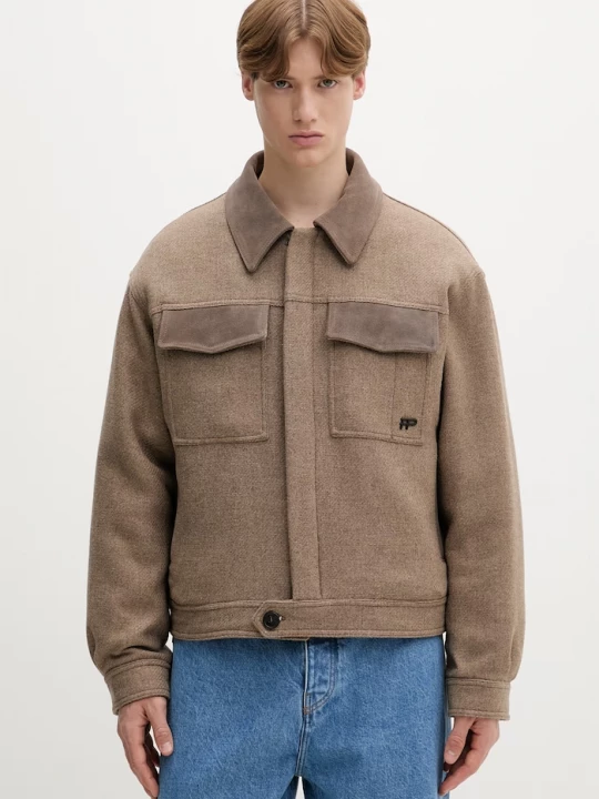 Obrázek produktu Filling Pieces bunda pánská s vlnou Box Varsity béžová