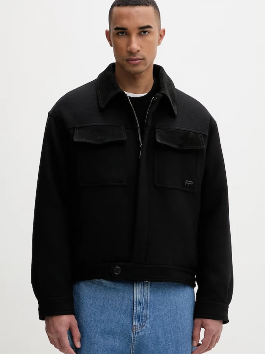 Obrázek produktu Filling Pieces bunda pánská vlnou Box Varsity černá