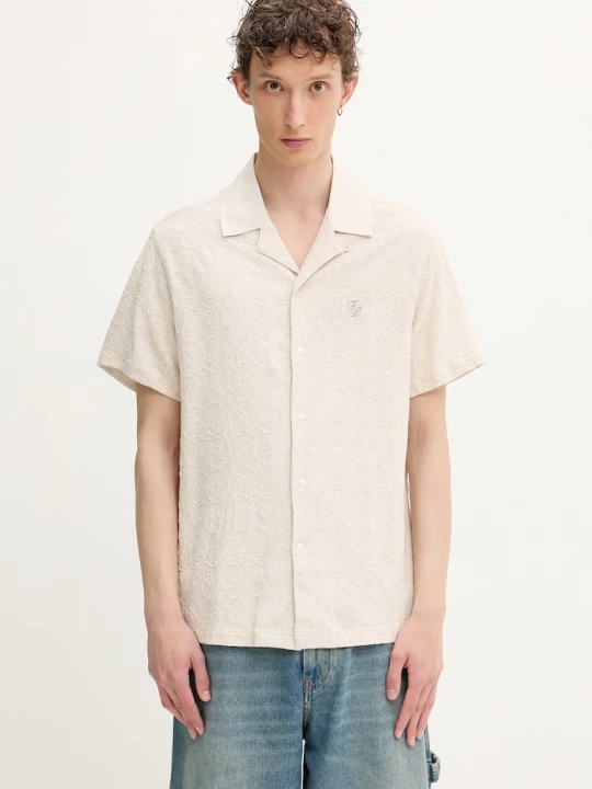 Obrázek produktu Filling Pieces Košile s příměsí lnu Filling Pieces Resort béžová