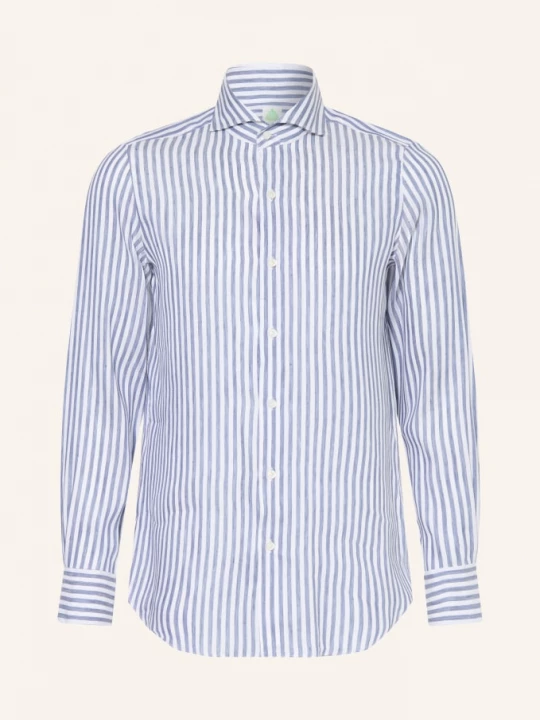 Obrázek produktu Finamore 1925 Košile Tokyo Sergio Slim Fit S Lnem tmavě modrá / bílá