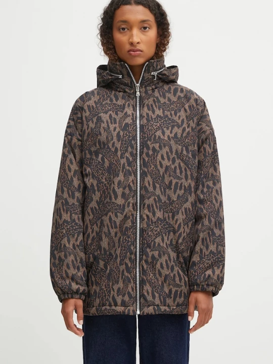 Obrázek produktu Fiorucci Bavlněná bunda Fiorucci Nylon Banimalier Print Zip Up hnědá