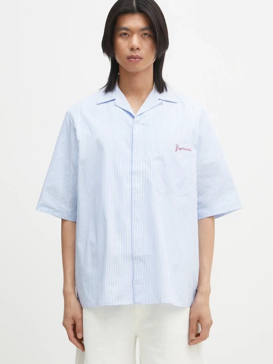 Obrázek produktu Fiorucci Bavlněná košile Fiorucci Striped Logo Bowling modrá