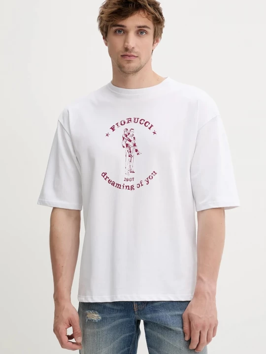 Obrázek produktu Fiorucci Bavlněné tričko Fiorucci White Dreaming of You Print Relaxed Fit T-Shirt