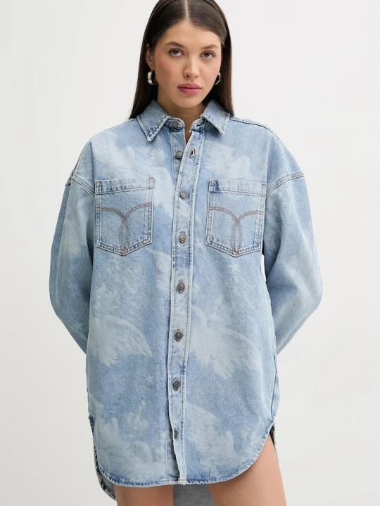 Obrázek produktu Fiorucci Džínové šaty Fiorucci Angel Print Denim Shirt Dress modrá