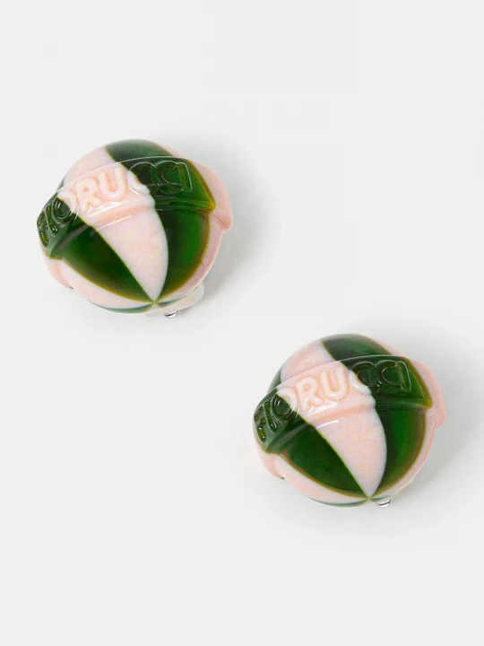 Obrázek produktu Fiorucci Náušnice Fiorucci Striped Mini Lollipop zelená
