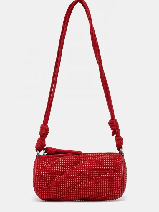 Obrázek produktu Fiorucci Semišová kabelka Fiorucci Suede Rhinestone Micro Mella červená