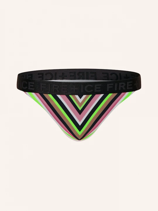 Obrázek produktu Fire+Ice Basic Bikinové Kalhotky judit3 růžová / černá / neonově zelená