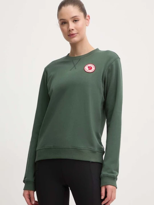 Obrázek produktu Fjallraven Bavlněná mikina Fjallraven 1960 Logo Badge Sweater Fjällräven tyrkysová