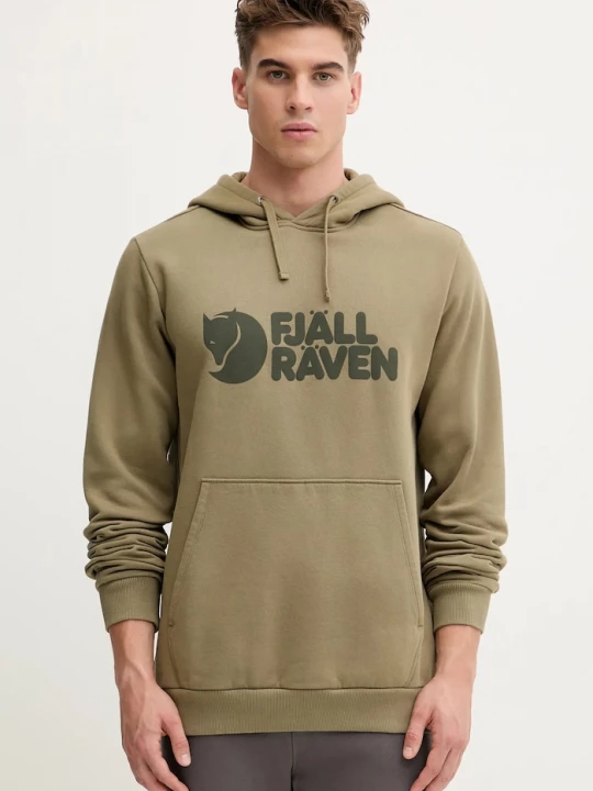 Obrázek produktu Fjallraven Bavlněná mikina Fjallraven Logo Hoodie F84144 622 Fjällräven zelená