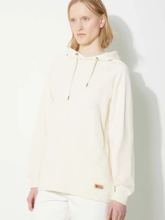 Obrázek produktu Fjallraven Bavlněná mikina Fjallraven Vardag Hoodie W Fjällräven béžová